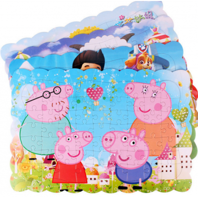 Custom Cutting children toys cardboard puzzle board jigsaw puzzle