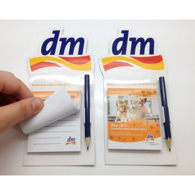 Promotional custom magnetic notepad and pen, notepad fridge magnet