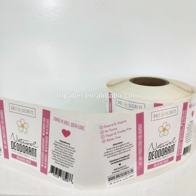 hot sale custom sticker roll plastic bottle label printing