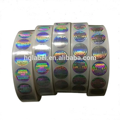 Genuine custom round 3d hologram sticker label,roll stickers