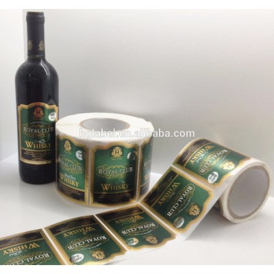 factory wholesale custom printing private label wine label sticker