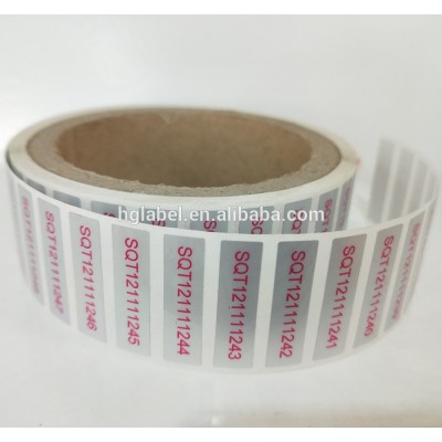 serial number sticker labels private label sticker in roll