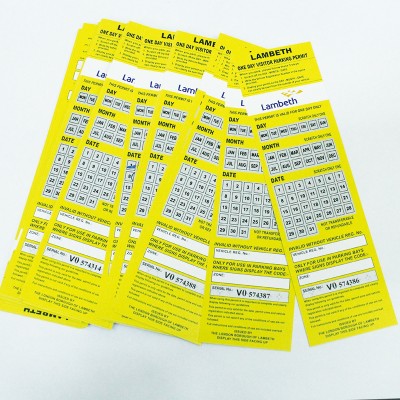 Printing lucky card scratch off lottery tickets