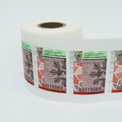 Hot stamped 3D hologram strip label