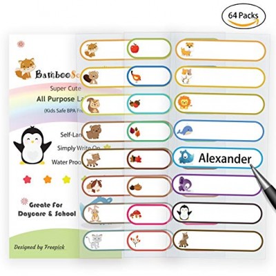 Highly Durable Customized Name roll Stickers with Permanent Self Adhesive. Great for School, Daycare or Camp.