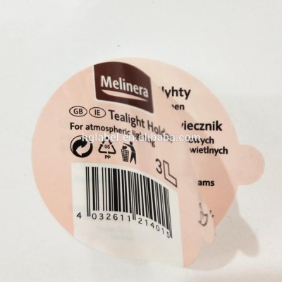 Double layer printed sticker label, custom adhesive round label